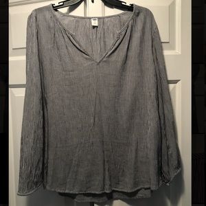 Blue and White Striped Shirt